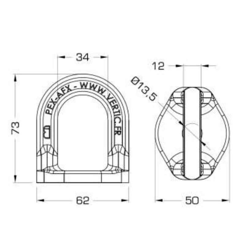 VERTIC PEX AFX festepunkt 12mm